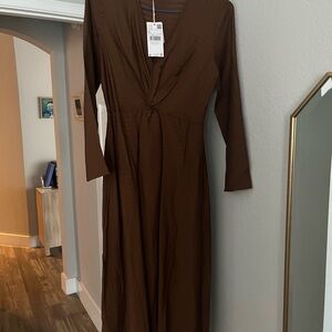 Mango Brown Maxi Dress